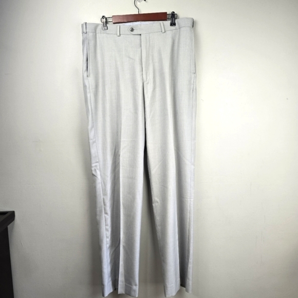 ROUNDTREE & YORKE Travel Smart Business Dress Pants Slacks Gray Mens 36W 34L - Picture 2 of 12